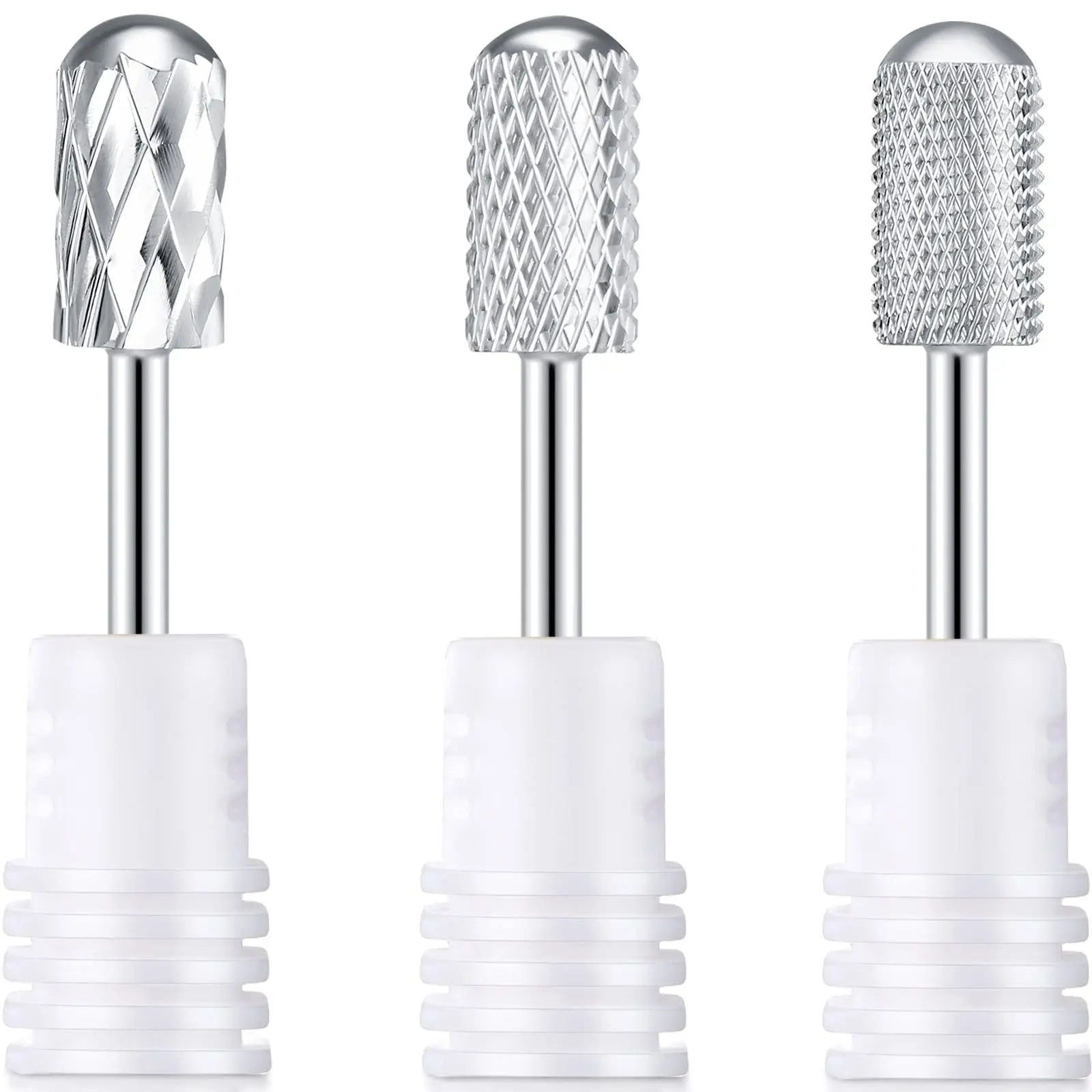 Professional Silver Large Barrel Nail Carbide Drill Bit - Extra Coarse Grit For Manicure 8 thumbnail image