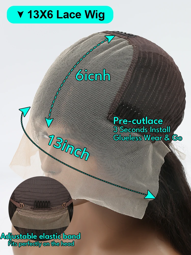 200% Chocolate Brown Deep Wave Human Hair Wig 30 34Inch Transparent Lace Frontal Wigs For Women 13x6 Lace Front Water Curly Wigs