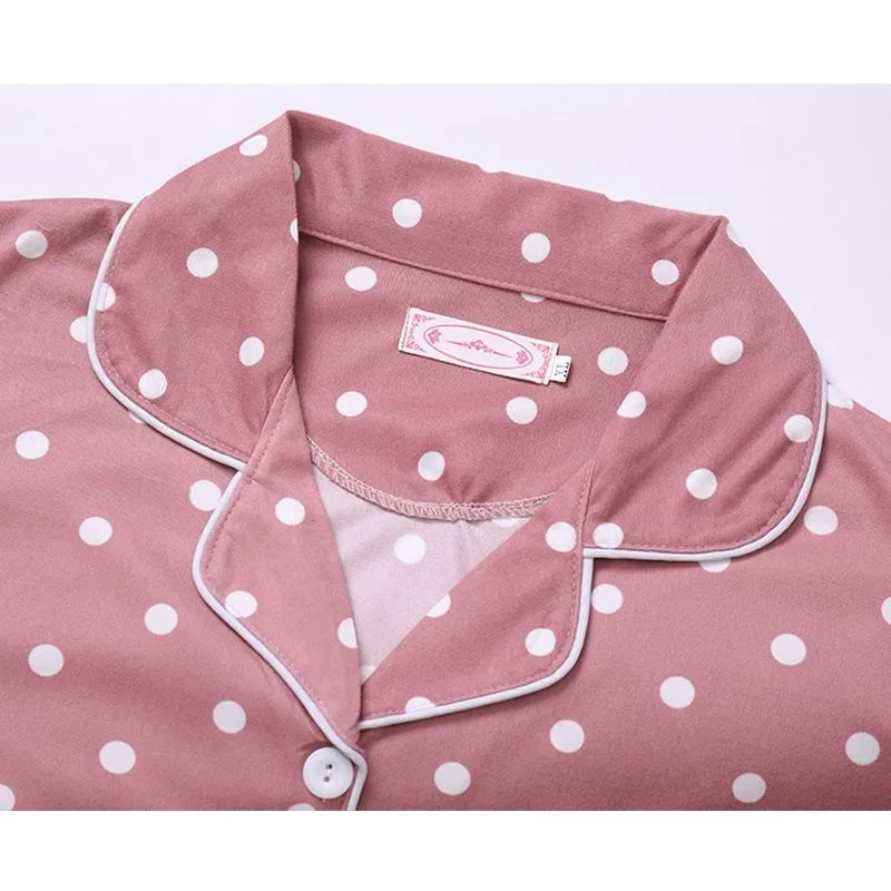 2024 New Pajama Ladies Spring Autumn Winter Ladies Long-sleeved Cardigan Cartoon Two-piece Suit Leisure Home Clothes