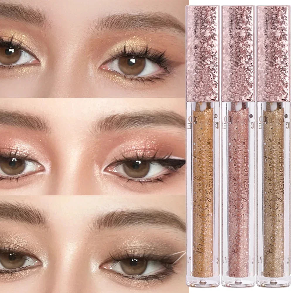 Lasting Glitter Liquid Eye Shadow Pearlescent Sequins Eyeshadow Lying Silkworm Diamond Shimmer Waterproof Eye Makeup Cosmetics