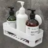Corner Shelf With Suction Shower Rack Organizer Cup Bathroom Storage Wall Basket 4