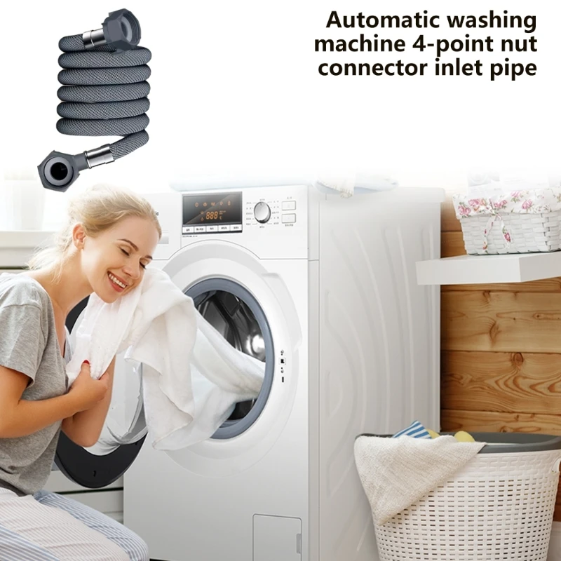 Washing Machine Inlet Pipe Inlet Hose Flexible Dishwasher Hose Extension Washer Corrugated