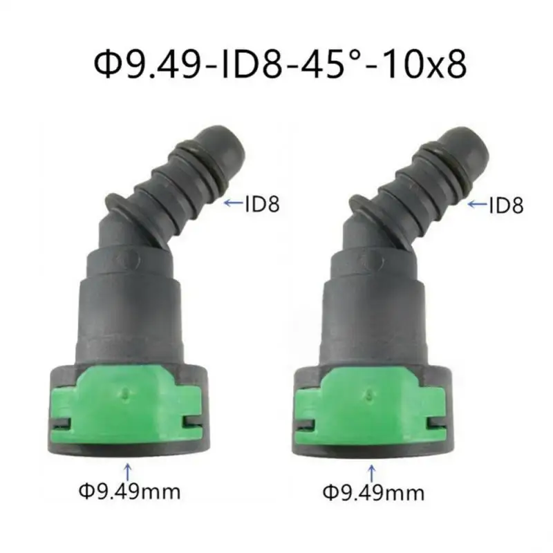 

180/90/45° Car 9.49mm 9.49 ID8 10x8 Auto Urea Connector Fuel Line Hose Pipe Quick Release Female Connector