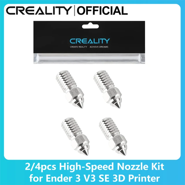 Creality-kit De Buses Officiel Ender 3 V3 Se, Buse Haute Vitesse Pour  Imprimante 3d Ender 5 L's/7/spider 1.0 Hotend/ender-3 V3 Se, 2 Pièces, 4  Pièces - Pièces Et Accessoires Pour Imprimantes 3d - AliExpress