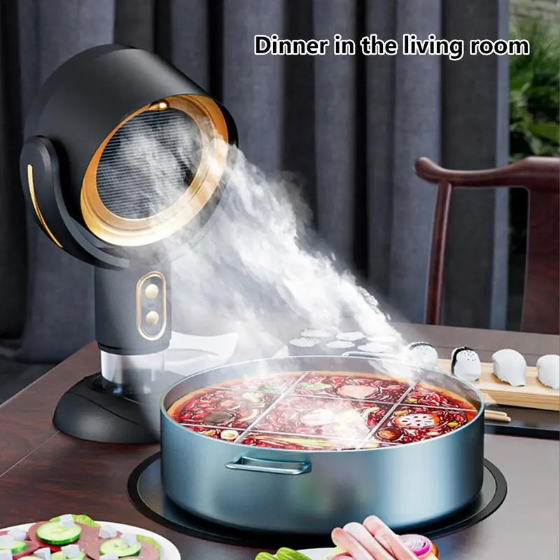 Portable Range Hood For Cooking Kitchen Hoods Table Range Hood Desk Top 2 Speed Exhaust Fan Retractable Negative Ion Air