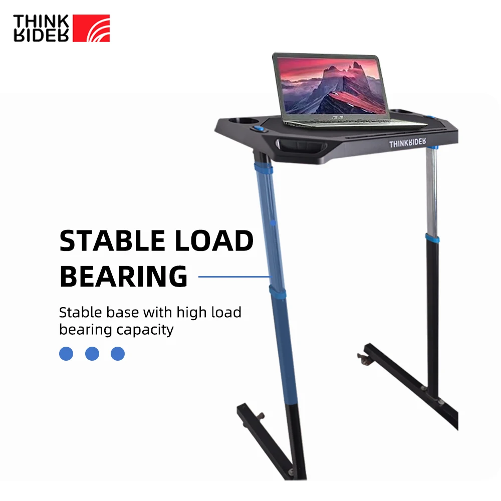 Indoor Cycling Desk ThinkRider Adjustable Height Bike Desk Laptop Stand Non-Slip Surface Portable Bike Trainer Fitness Desk bike trainer