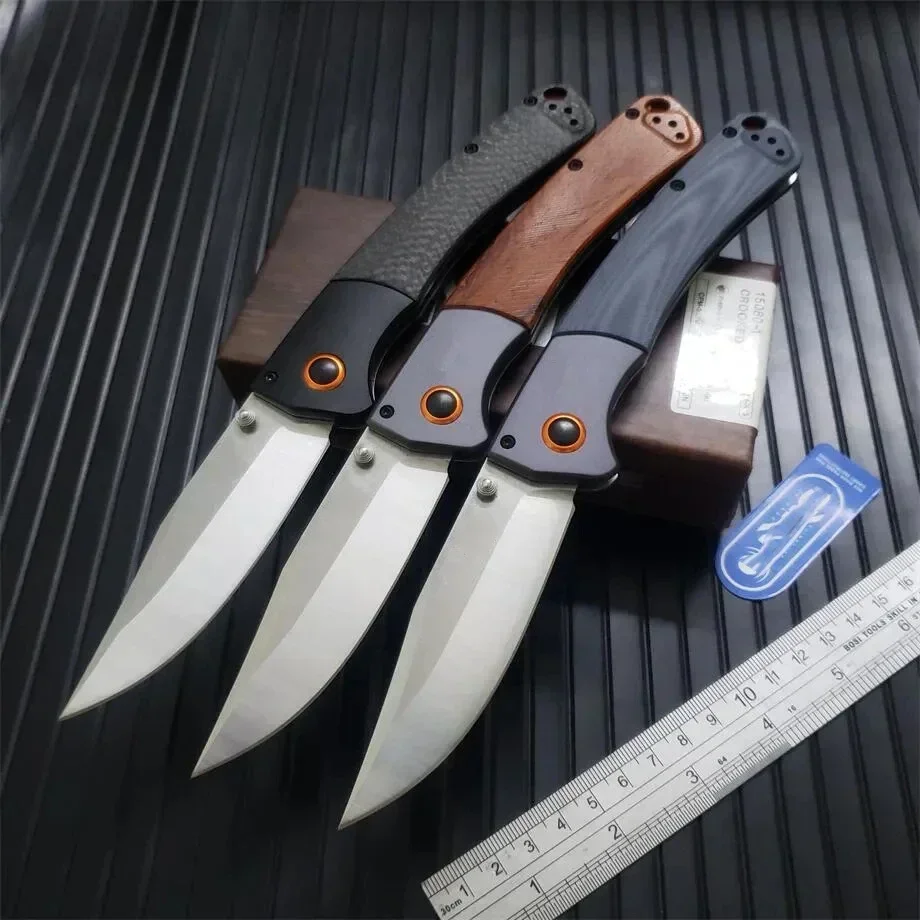 

Складной речной нож BM 15080, 3,8 дюйма, S30V, клипса, деревянное лезвие/G10/карбоновое волокно, Карманные охотничьи Тактические Ножи
