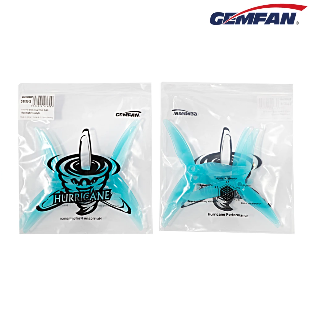Gemfan Hurricane 51477 5,1 Zoll 3-Blatt-FPV-Requisiten 4 Paare, 4S/6S Hochgeschwindigkeits-Upgrade für Nazgul5/LAL5 5 Zoll Freestyle Racing Drohnen – Detail 13