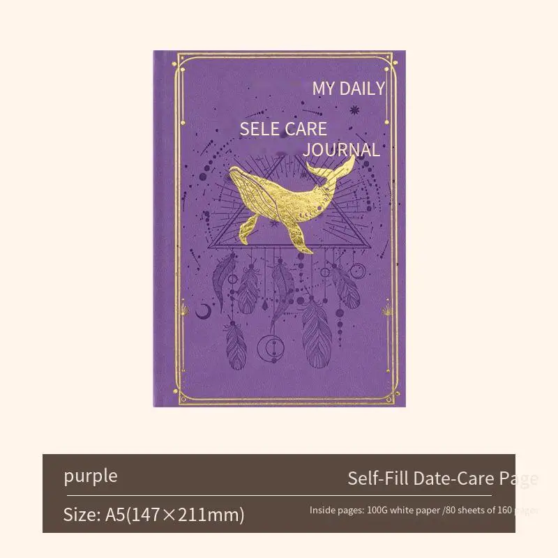Elegant Gratitude Diary: Gilded Undated Planner for Mindfulness & Self-Reflection