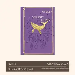 Elegant Gratitude Diary: Gilded Undated Planner for Mindfulness & Self - Reflection (PURPLE)
