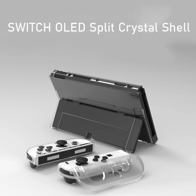

For Nintendo Switch Oled Case Transparent Console Protection Oled Switch Cover Split Hollow PC Crystal Shell Gaming Accessories