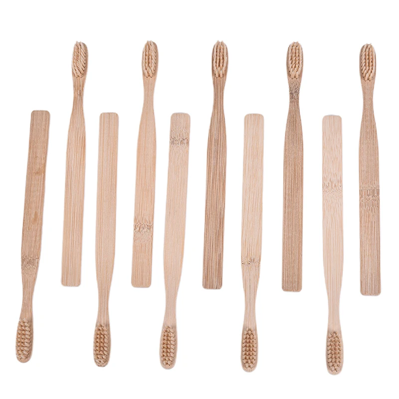 10 Piece Eco-Friendly Bamboo Charcoal Toothbrush Set