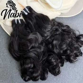 8-18inch Indian Virgin Hair Human Bundles for Weaving Loose Bouncy Curly Human Hair Natural Hair Weft Extension for Black Women 1