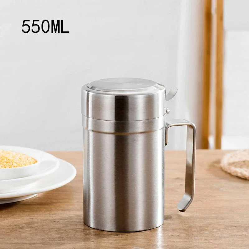 Oljebehållare i rostfritt stål med filter läckagesäker_voghion.com