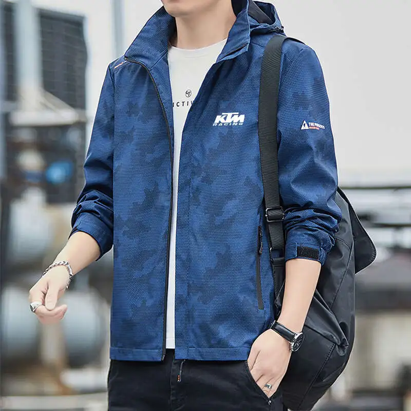 Nouvelle veste de sprint pour hommes en plein air veste mince décontractée veste pour hommes printemps et automne haut à capuche style masculin_voghion.com