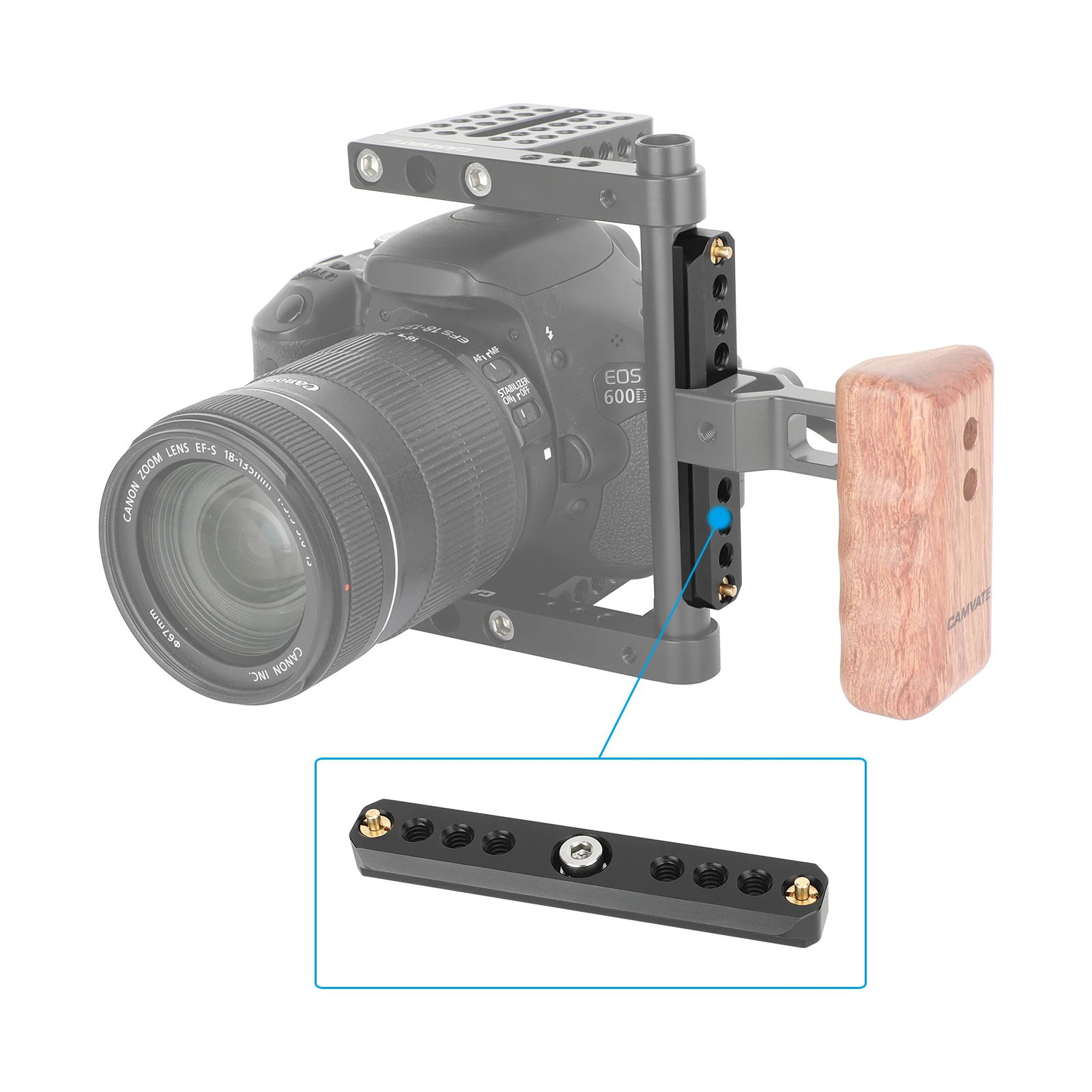 2.8 3.9 Quick Release NATO Safety Rail with 1/4 -20 Anti-Twist Screw for NATO Clamp Top Handle Side KAYULIN