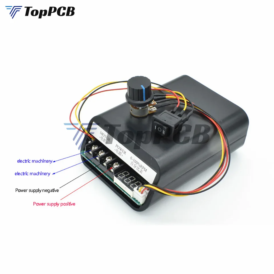 DC 10-55V 12V 24V 36V 48V 55V 100A Regolatore Di Velocità Del Motore PWM HHO RC Interruttore Controllo Inverso Con Display Un Led 87936521