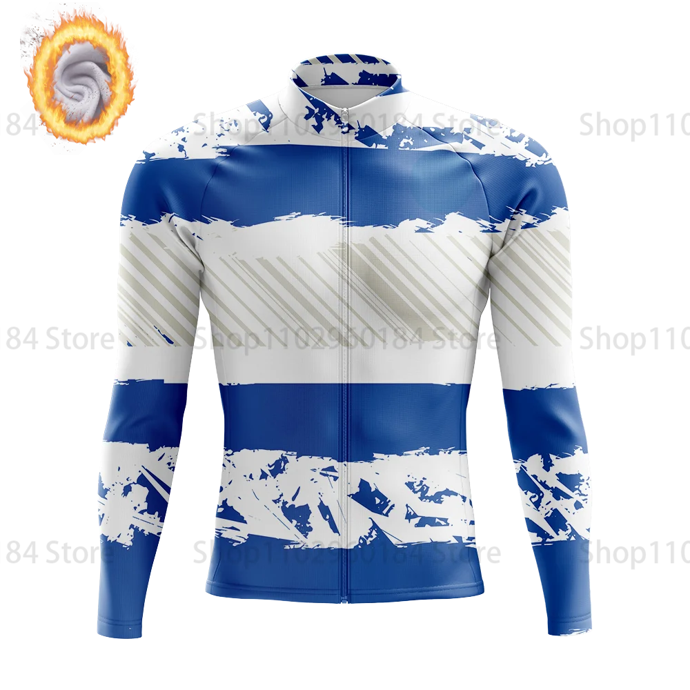 

Зимний флисовый комплект трикотажных изделий для велоспорта, Мужская одежда для велоспорта, быстросохнущая дышащая одежда для велоспорта, Трикотажные изделия для велоспорта