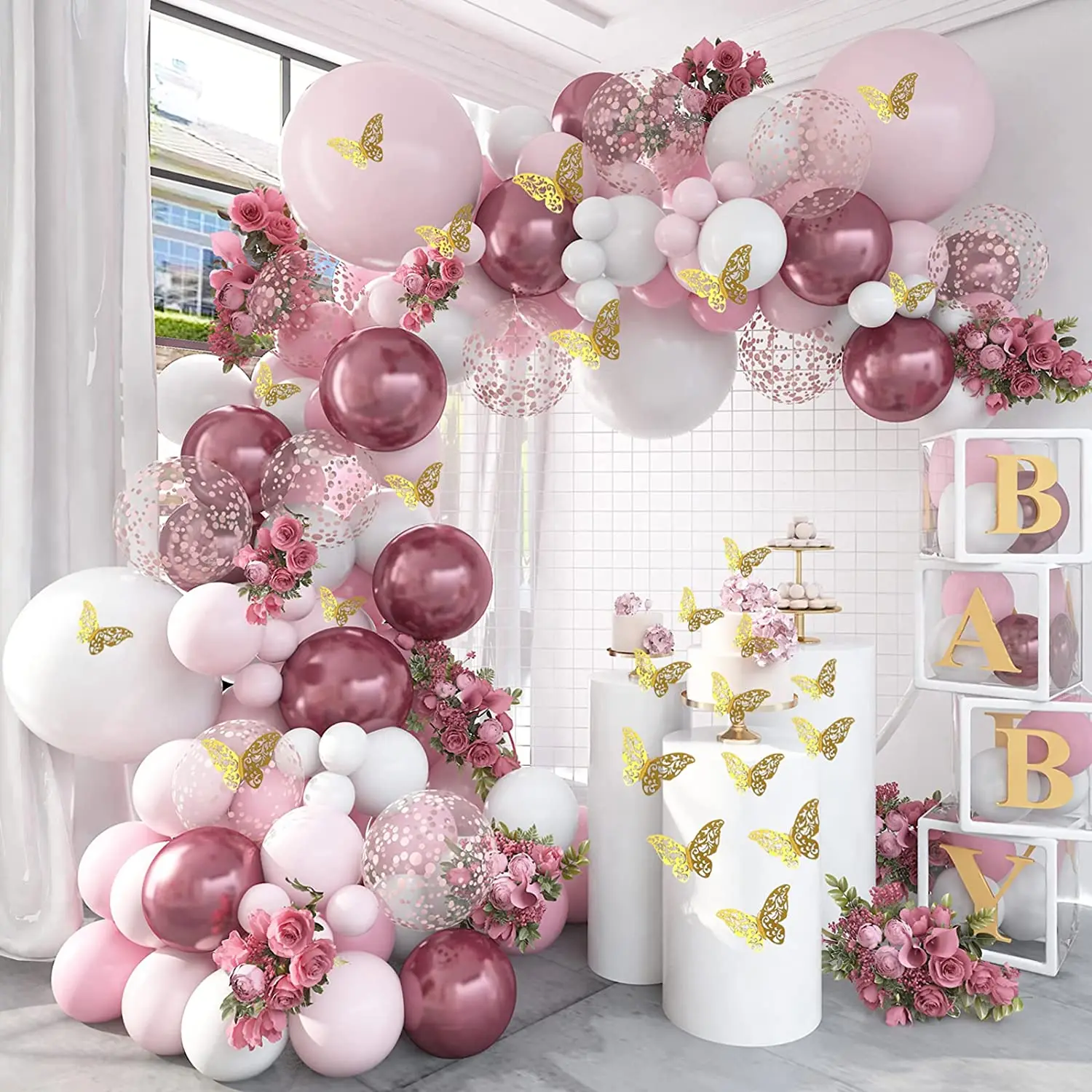 Rose Gold Pink DIY Balloon Arch Kit | Garland Party Decorations