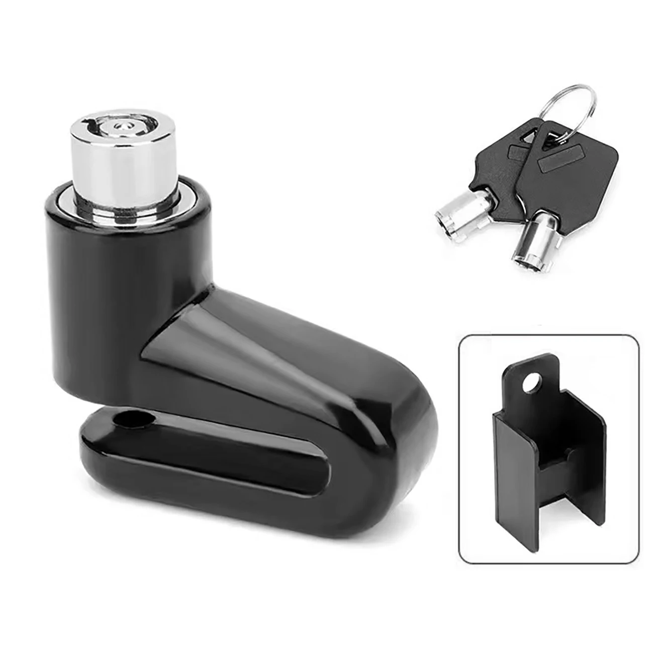 BlackAntiTheftSecurityDiscLockforMotorcycleScooterBicyclewith