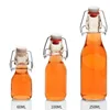 Mini Glass Vinegar Bottle, Kitchen Oil Container, Sealed Beverage Jars, Lid Seal Buckle Storage Bottle, Fresh Lemon Lime 2