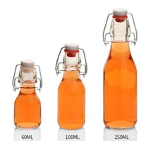 Mini Glass Vinegar Bottle, Kitchen Oil Container, Sealed Beverage Jars, Lid Seal Buckle Storage Bottle, Fresh Lemon Lime 2