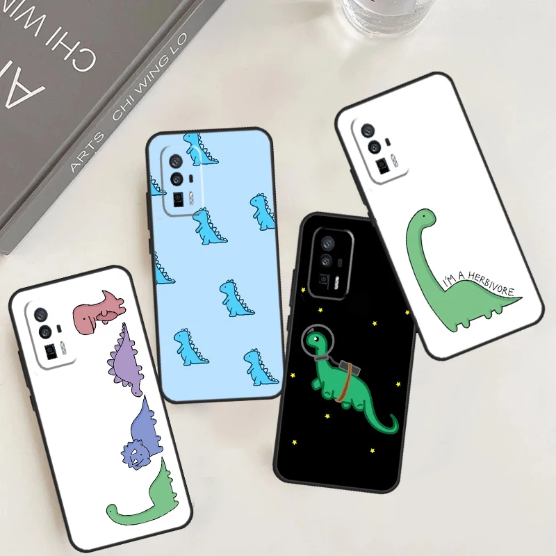 Simpatica Custodia Dino Per Poco F5 X6 M6 Pro X3 X4 X5 F3 F4 M5S Xiaomi Mi 13 14 13T Pro 11T 12T 12 Lite Cover