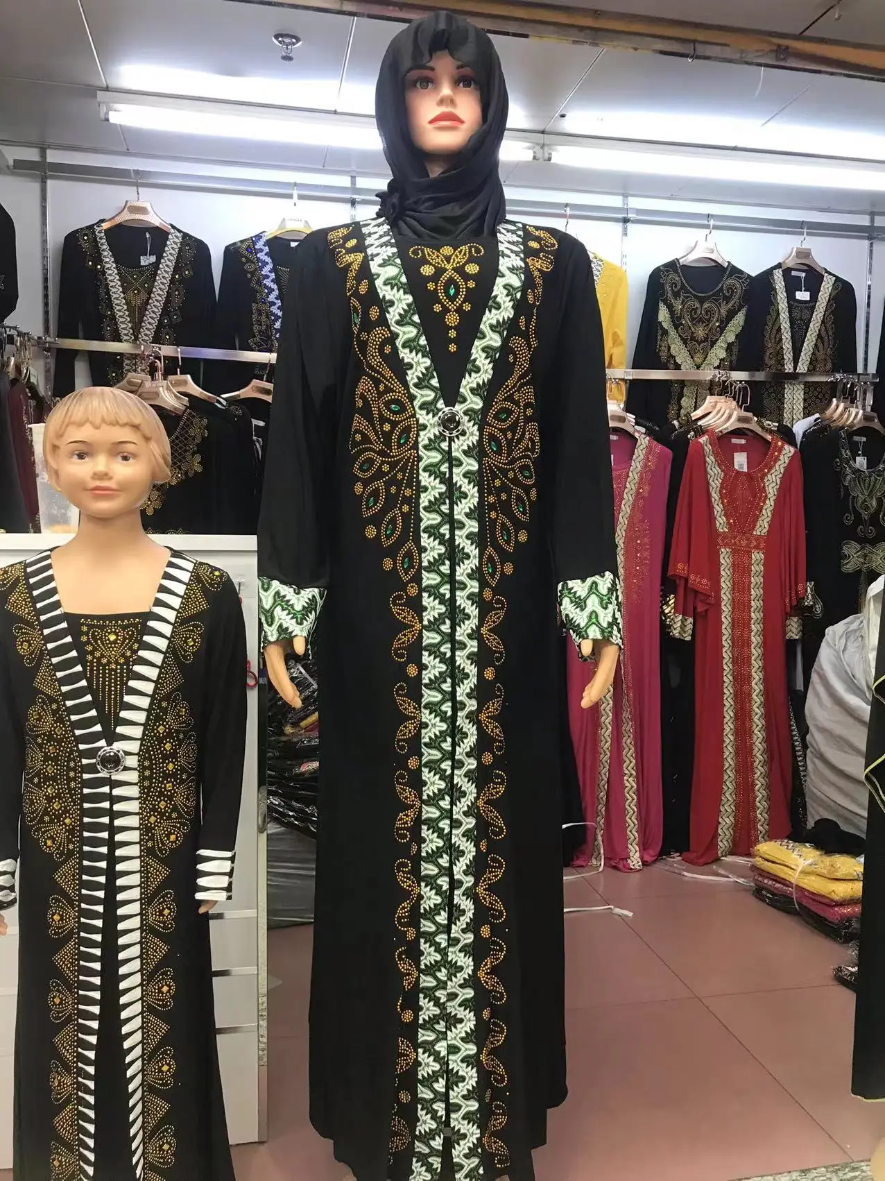 アバヤ　ドレス　ドバイ 女性のためのイスラム教徒のアバヤ,イスラムのドレス,ドバイ