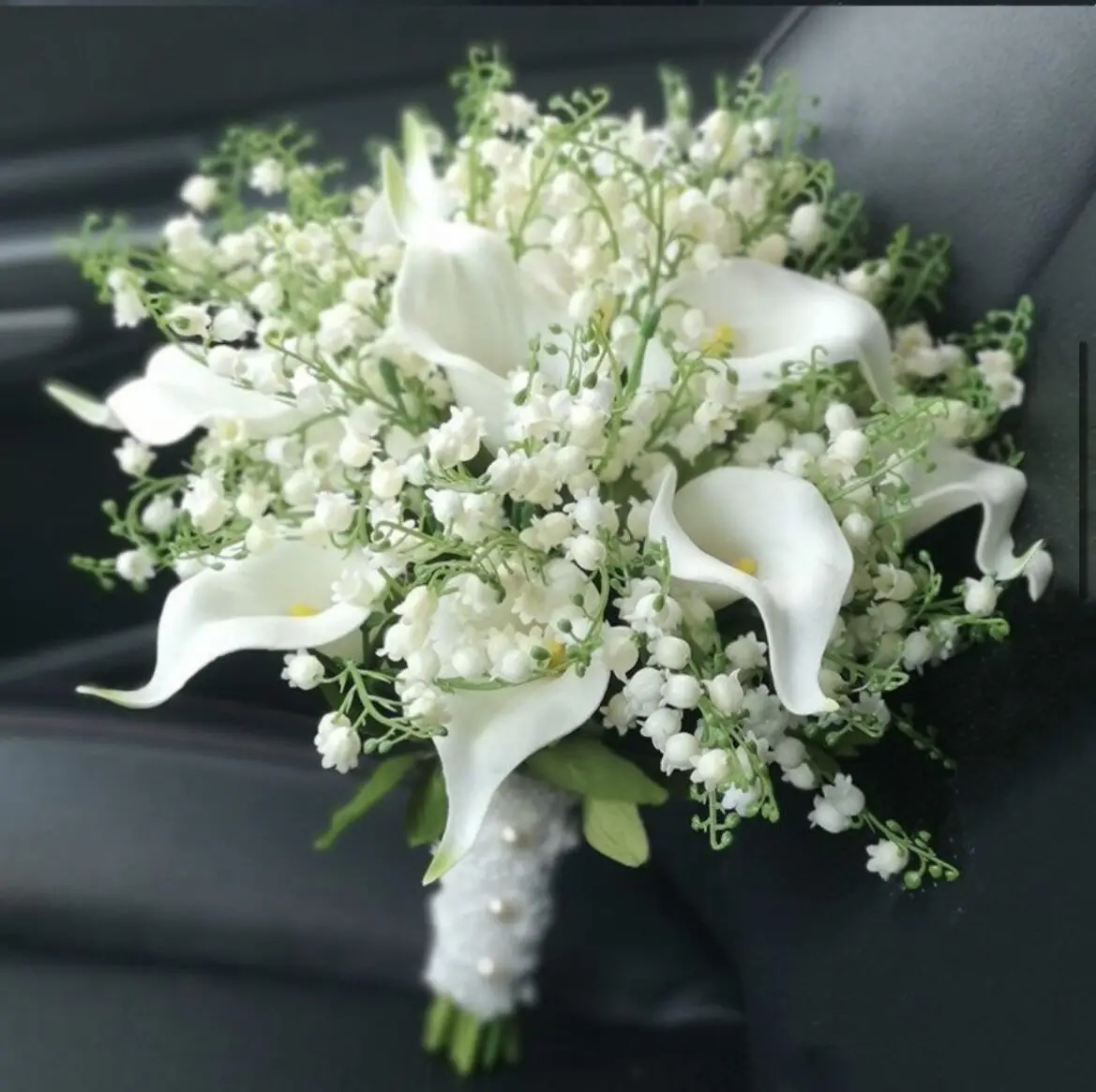 White Calla Lily Bridal Bouquet 1