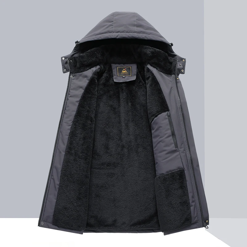 10xl 9xl Winter Men Parka Coats Fleece Waterproof Warm Plus Size 6XL 7XL 8XL Oversize Thicken Hooded Jackets Loose Windbreaker 5