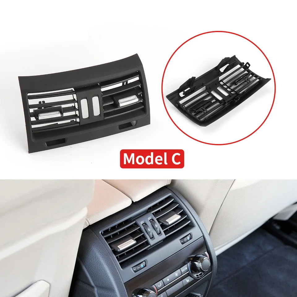 LHD Pianoforte Nero Per BMW Serie 5 F10 F11 F18 520i 525i 528i 530i Anteriore Posteriore Console Grill Dash AC Condizionatore D'aria di Sfiato  34