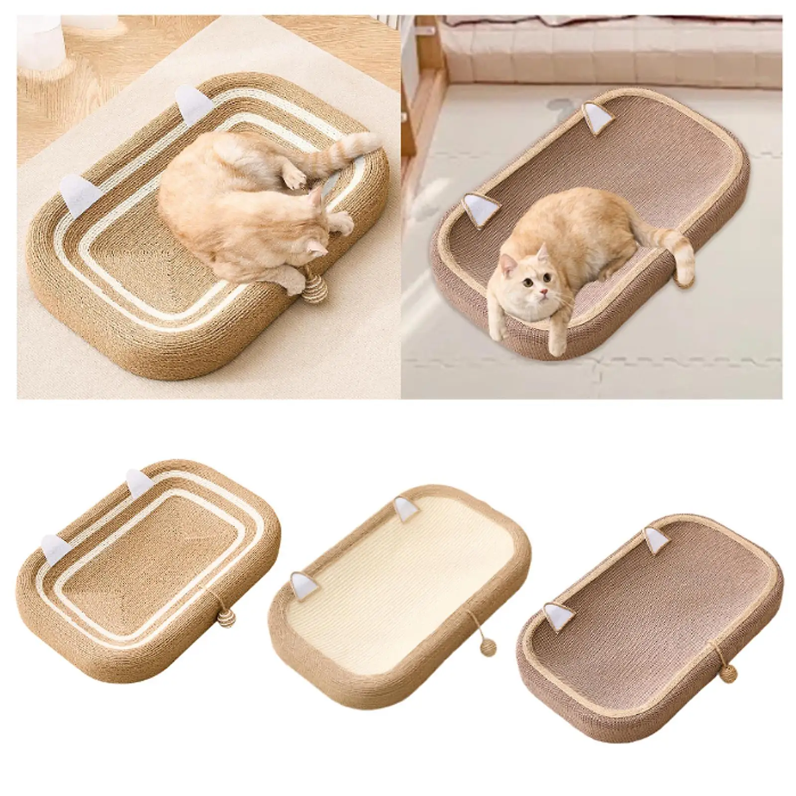 Cat Scratcher Scratching Board Oval Interactive Play Toy Furniture Protector Nest Basin for Couch Carpets Sofas Training Cat Scratcher Scratching Board Oval Interactive Play Toy Furniture Protector Nest Basin for Couch Carpets Sofas Training