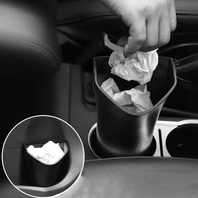 Car Plastic Rubbish Bin Hanging Folding Umbrella Cover Cup Holder Multi-function Storage Bucket Storage Box Car Accessories