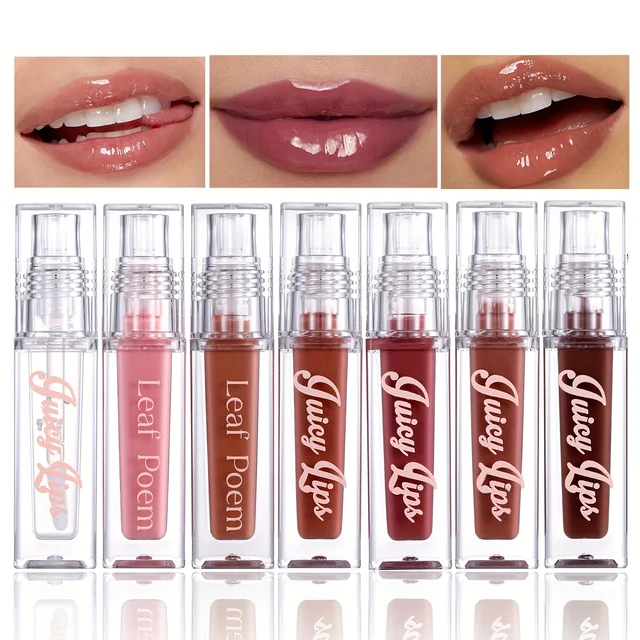 Hydrating Crystal Lip Oil - Plumping & Moisturizing Gloss with Tinted Shades for All Skin Types 2