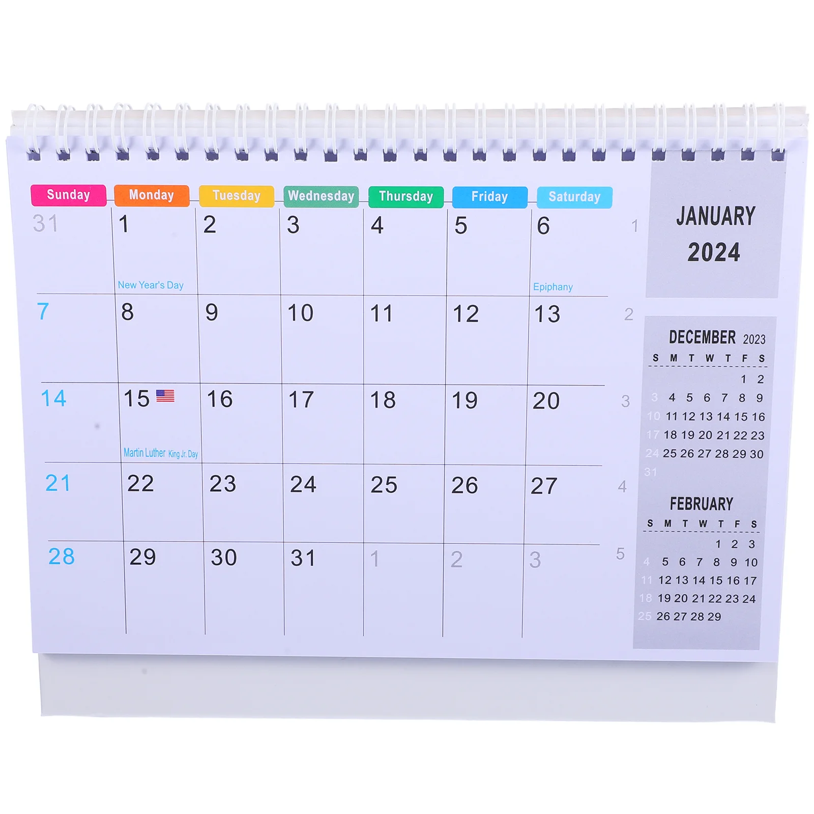 Notes 2024 Desk Calendar Office Birthday Decoration for Girl Block Paper Decorative