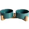 Ceramic Bowl Cat Dog Bowl Cat Food Bowl Cat Bowl Drinking Water Bowl Double Bowl Protection Cervical Spine Bowl Black Pet Bowl 5