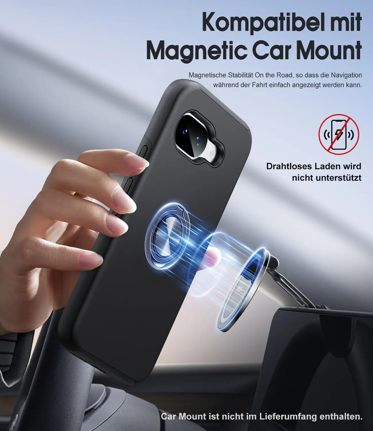 Shockproof Slim Fit Cover with Metal Ring Holder and Kickstand