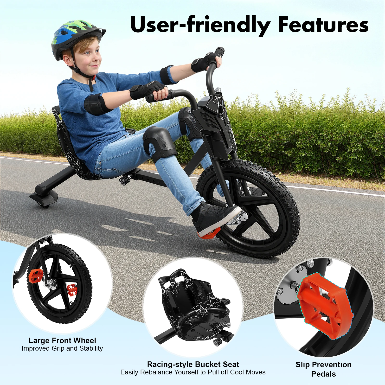 Awesome Drifting Stunt Tricycle for Kids with LED Wheel Lights ...