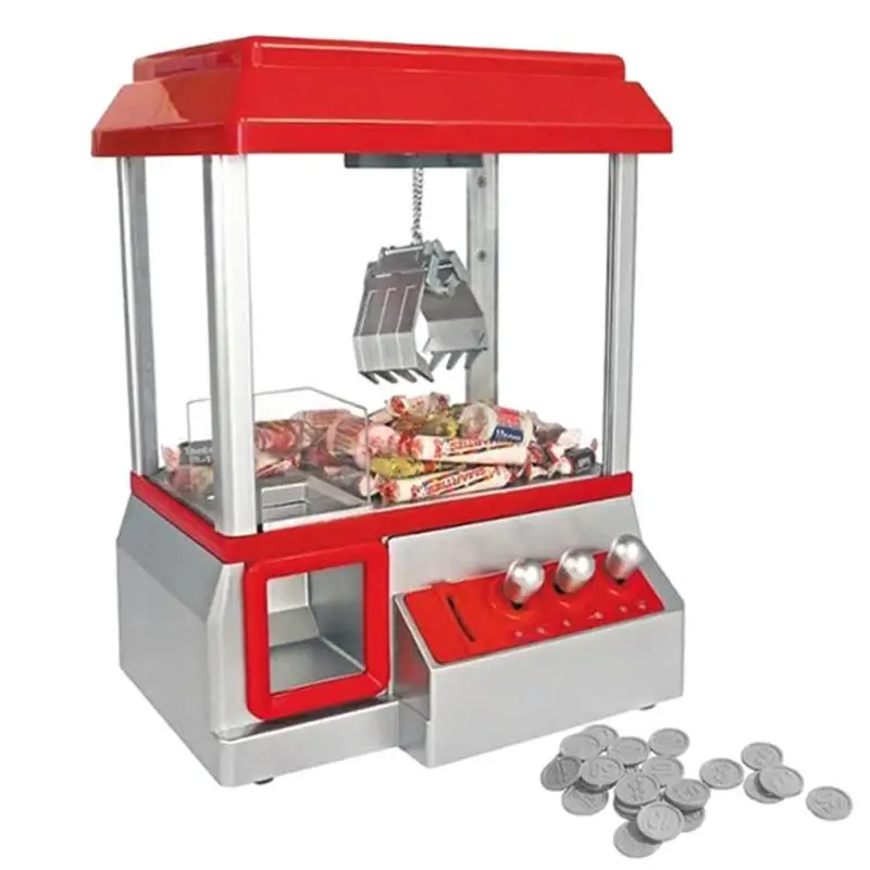 Mini Claw Machine Arcade Mini Toy Grabber Machine Per Bambini Candy Machine Retro Carnival Music E 24 Monete Da Gioco Regalo Di Compleanno