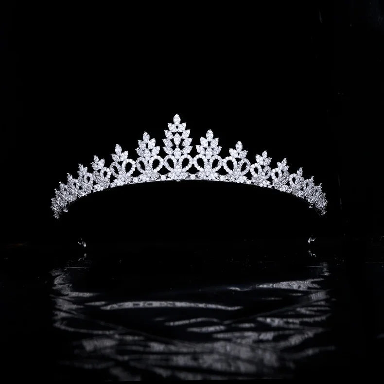 

Korean Sweet Princess Crown Bridal Wedding Zircon Crown Wedding Headdress Wedding Dress Accessories Wedding Ornament