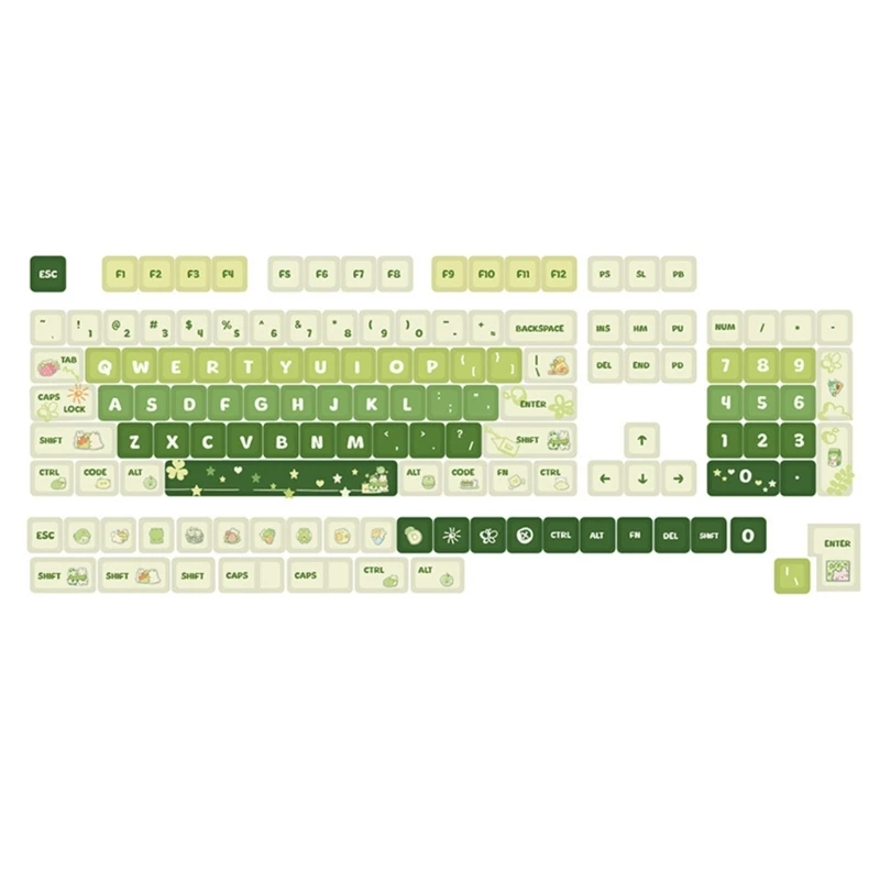 

133 Keys Light Green XDA PBT Keycap Dye-Subbed Mechanical Keyboards Keycaps Dropship