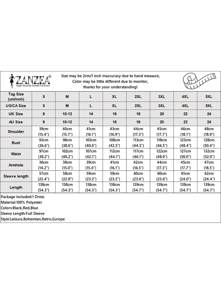 ZANZEA Women Vintage Floral Printed Sundress Spring Long Sleeve Muslim Abaya Maxi Long Dress Turkey Hijab Vestido Robe Femme - Image 6