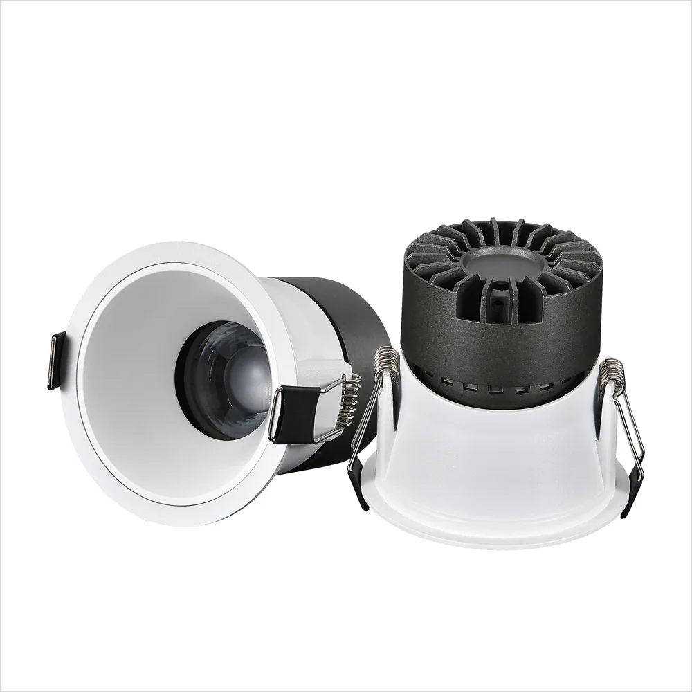 Recessed LED COB Spotlight 12W Dimmable 110V 220V Anti-Glare Downlight 7W 9W 40&deg; 2700K 3000K 4000K 5000K Round Ceiling Light
