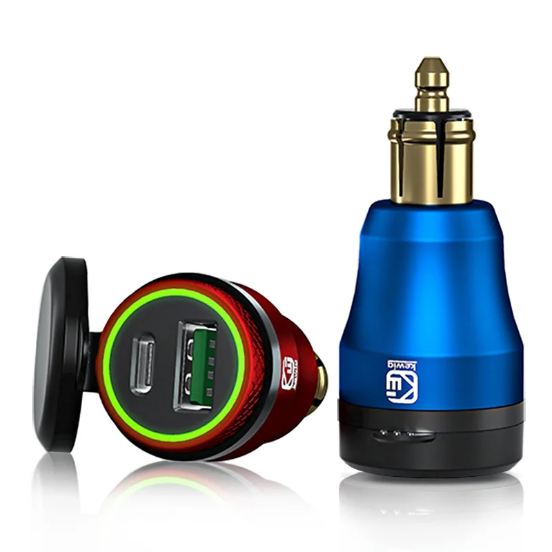 Adaptador De Enchufe DIN A USB Para Moto - 45W USB-C PD + 18W USB-A QC3.0, Impermeable, Para BMW, Triumph, Ducati