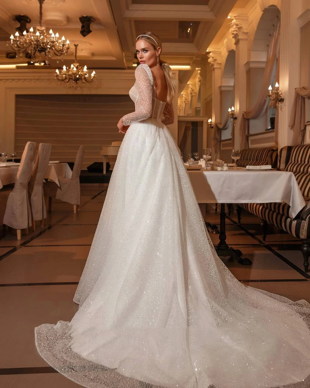 Classic Wedding Dresses A-Line Sweetheart Bridal Gowns For Formal Party Long Sleeves Robe Appliques Vestidos De Novia Customized 2