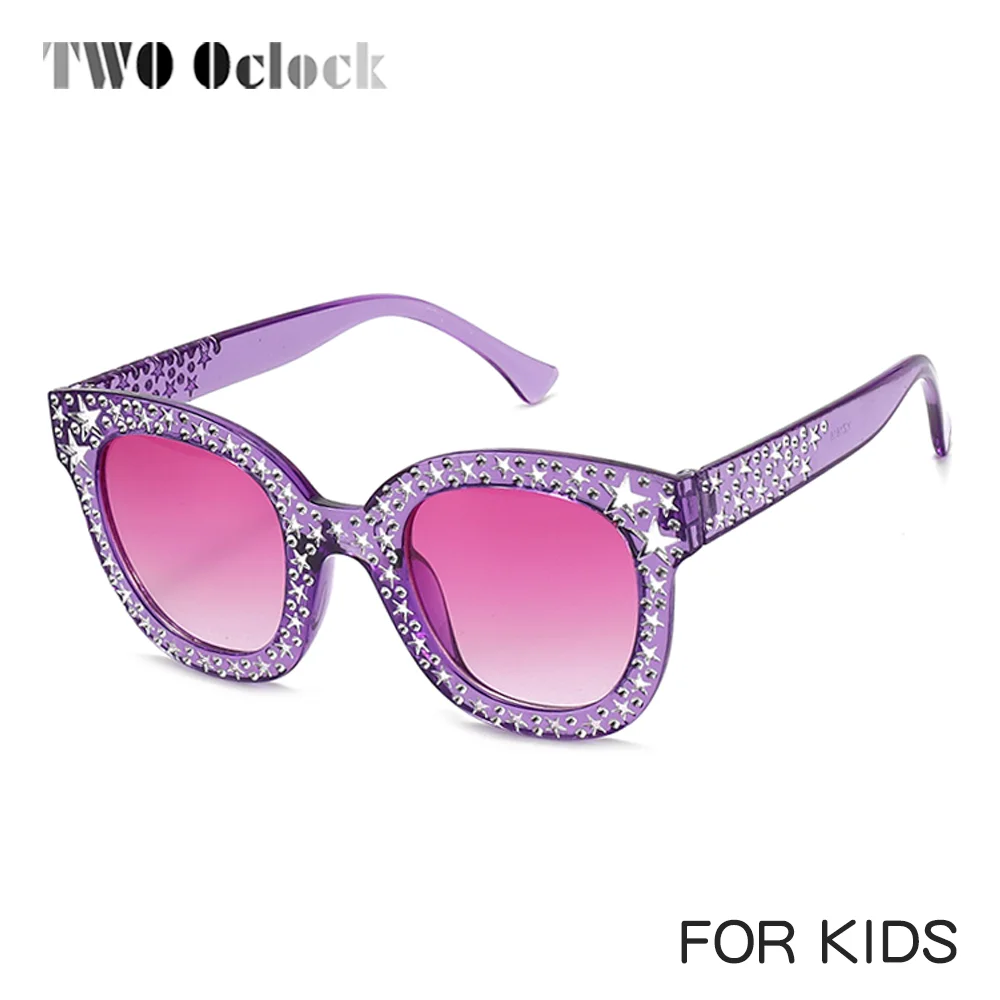 Kids Sunglasses UV Protection Colorful Lens New Children Star Square Sunshades Girl Boy Vintage Fashion Princess Sun Glasses
