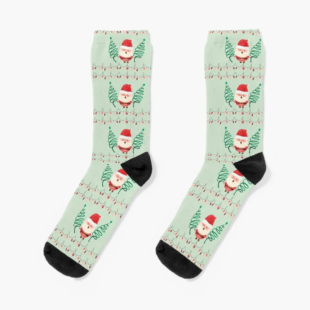 Big Santa Claus Pattern 02 Socks ankle socks winter thermal socks Women Socks Men's men s streetwear letter pattern outdoor work lace up front ankle combat boots