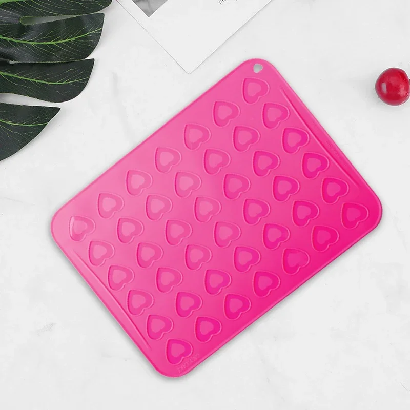 1Pcs Cake Making Tools Silicone Macaron Baking Mold cake baking mold silicone baking mat Oven Baking Mat Mold Kitchen Sheet Heart Shape Mat Macaroon Cookie