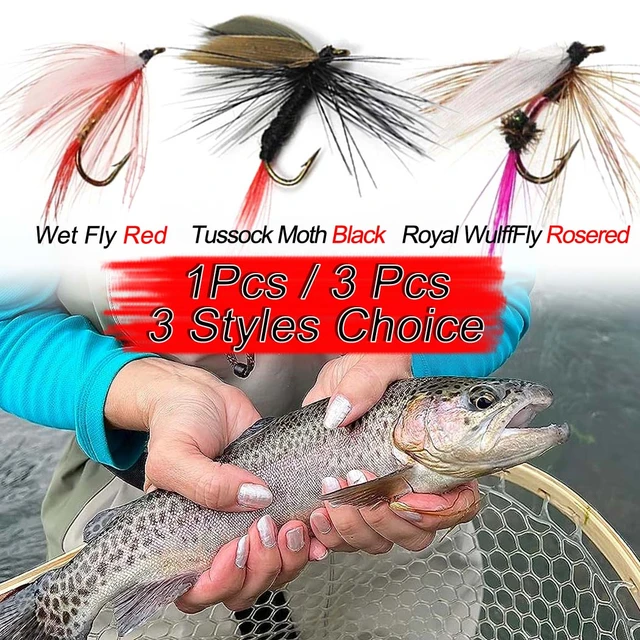 1/3Pcs Fishing Hook Artificial Insect Bait Royal WulffFly Fly Trout Fishing  Lures for Outdoor Fishing Supplies - AliExpress