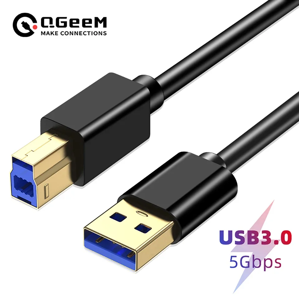 High-Speed USB 3.0 Printer Cable - Durable Extension